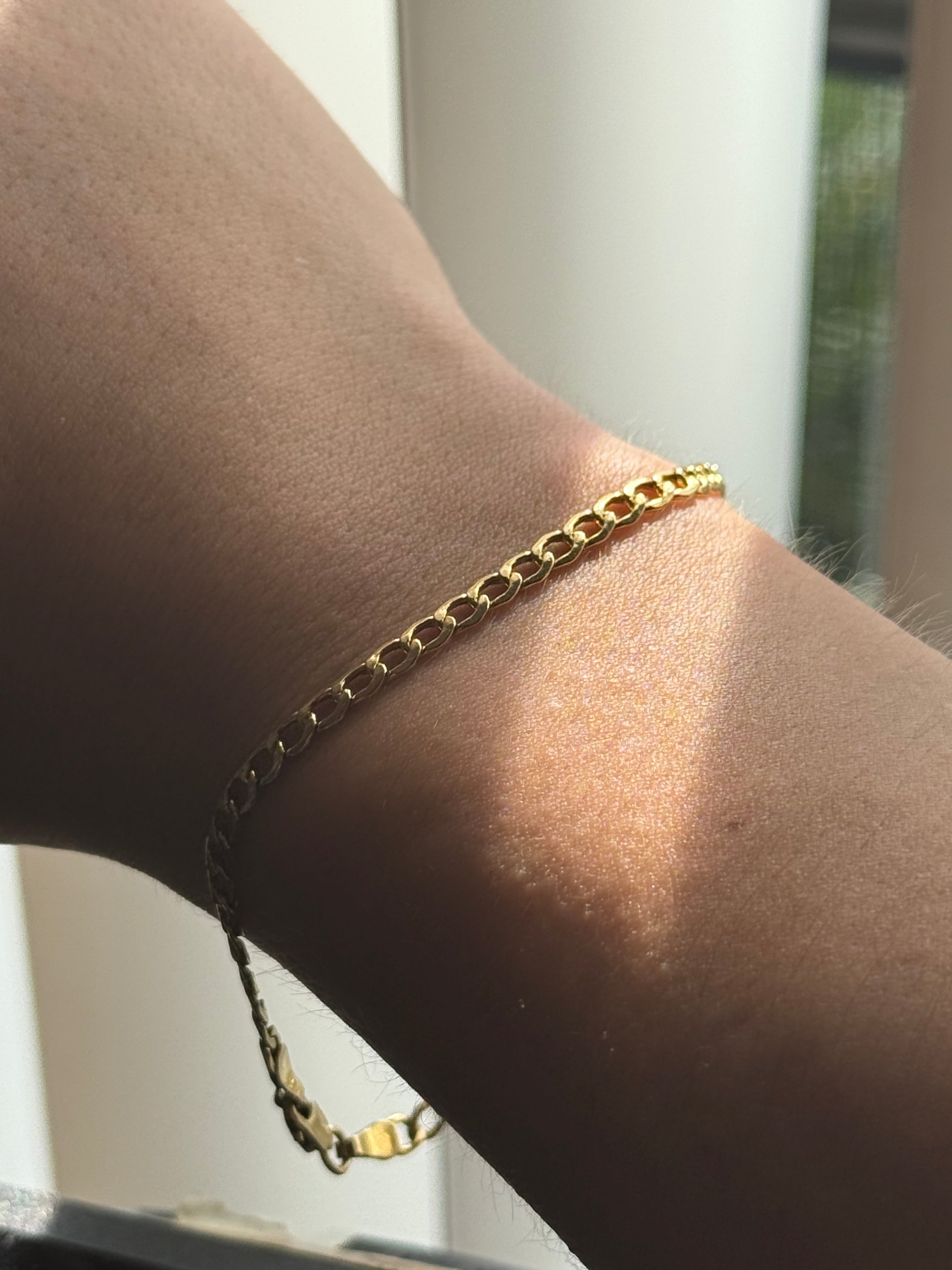 18K Italian Gold Fígaro Bracelet – Orella Jewelry