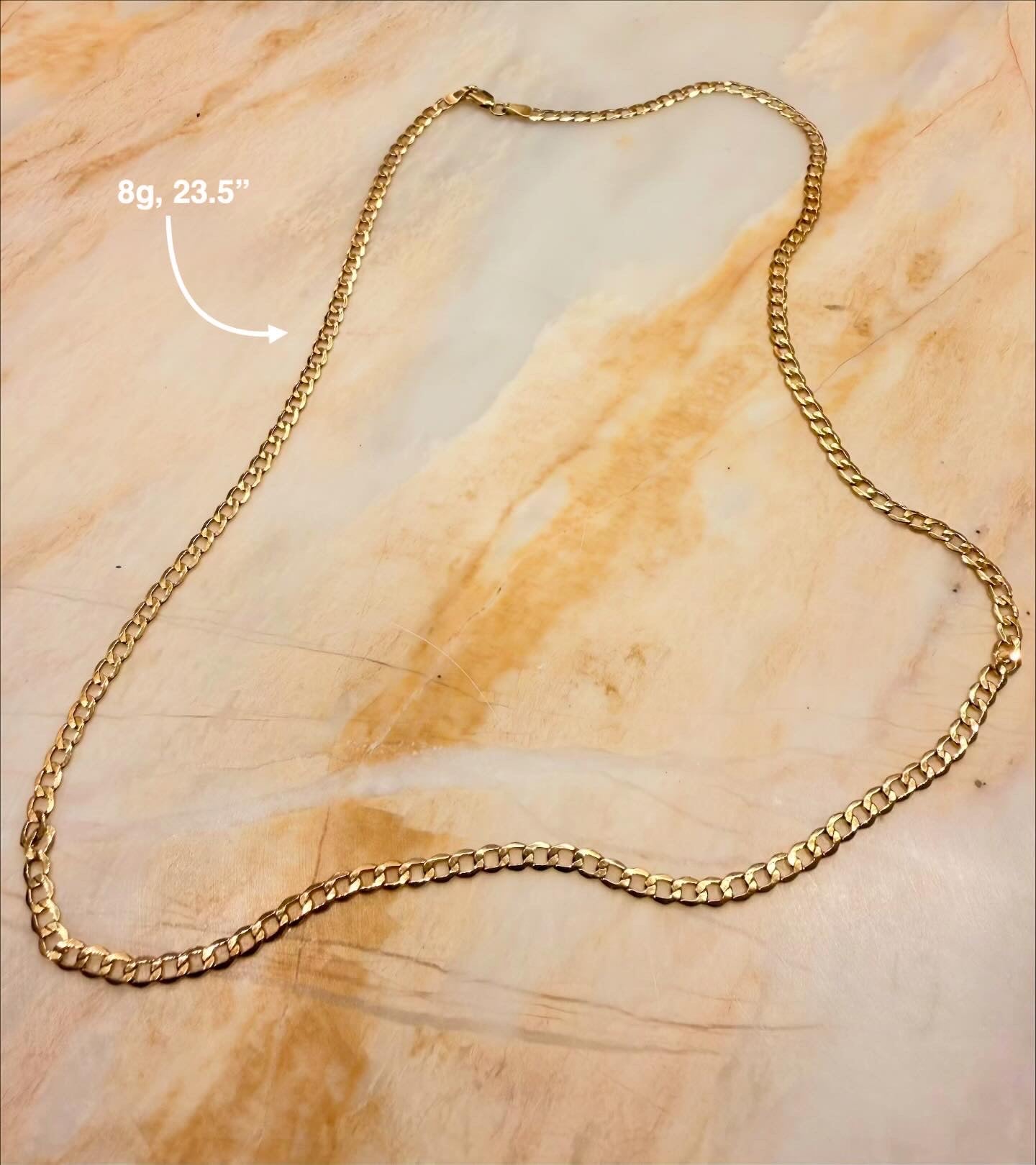 18K Solid Gold Fígaro Chain