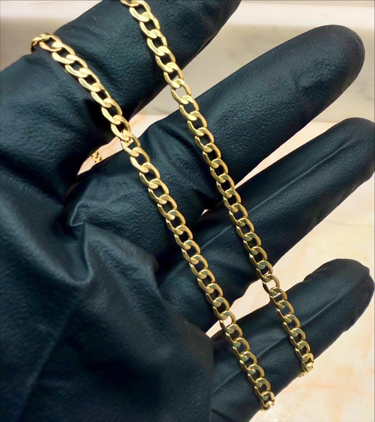 18K Solid Gold Fígaro Chain